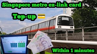 Singapore metro ezlink card topup 💳 tamil [upl. by Nwahsirhc]