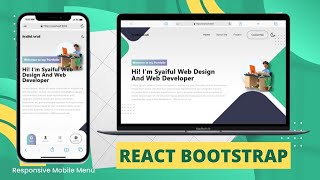 Cara Membuat NavigasiNavbar Dengan Reactjs Bootstrap  Part 2 [upl. by Nilrah]