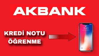 Akbank Mobilden Findeks Raporu Nasıl Alınır  Akbank Kredi Notu Puanı Öğrenme [upl. by Littman253]