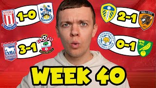 MY CHAMPIONSHIP WEEK 40 SCORE PREDICTIONS [upl. by Ocisnarf818]