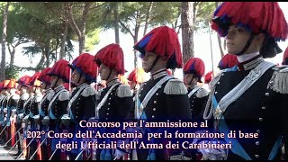 Concorso per il 202° Corso dell’Accademia per la formazione di Ufficiali dell’Arma dei Carabinieri [upl. by Kordula323]