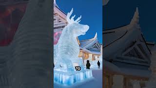 Discover the magic of Japan’s Sapporo snow festival ❄️⛄️shorts facts subscribenow [upl. by Ahsinrad703]