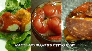 Roasted And Marinated Peppers Recipe [upl. by Frayne]