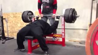 Huge Raw Bench Eric Spoto 645 for 3 [upl. by Nalat]