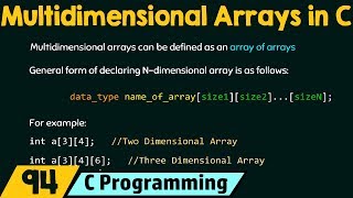 Introduction to Multidimensional Arrays [upl. by Akeryt]