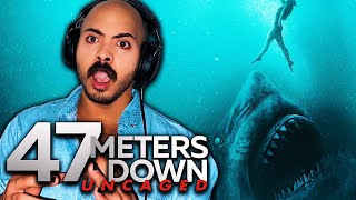 FIRST TIME WATCHING 47 METERS DOWN UNCAGED REACTION [upl. by Aihsik]