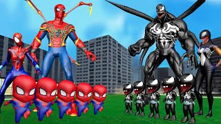 FAMILY IRON SPIDERMAN VS FAMILY VENOM V2  LIVE ACTION STORY [upl. by Cathee]