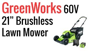 Greenworks 60V 46 cm BatteryOperated Lawn Mower Review [upl. by England]