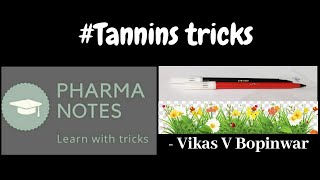 TANNINS WITH TRICKS  RRB PHARMACIST EXAM  GPAT  ESIC PART38 [upl. by Storfer]