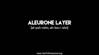 How to Pronounce quotaleurone layerquot [upl. by Burnsed104]