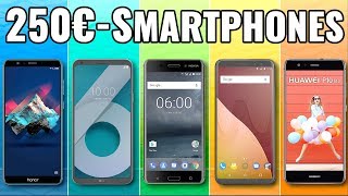 5 Top Smartphones  Handys UNTER 250 EURO 2018 [upl. by Oiramej973]