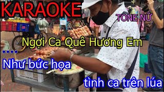 Karaoke Ngợi Ca Quê Hương Em Tone Nữ Beat Mới 2025 [upl. by Alameda343]