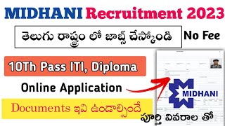 How to Apply Midhani Permanent Jobs in Telugu Midhani Jr Technician Online Apply Make money jobs [upl. by Janaye]