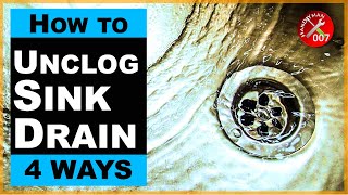 How to Unclog or Unblock a Kitchen Sink Drain 4 EASY WAYS [upl. by Eidde]