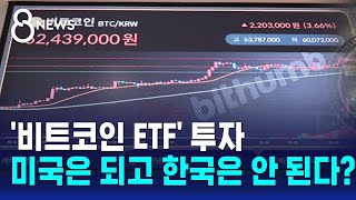 비트코인 ETF 투자…미국은 되고 한국은 안 된다  SBS 8뉴스 [upl. by Merriott]