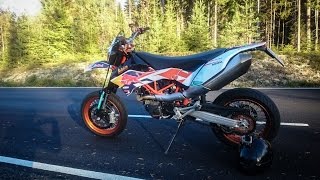 2014 KTM 690 SMCR Crash 4K [upl. by Lissa]