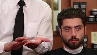 Slicked Back Hair Styled with Gel and Pomade Tutorial [upl. by Rabkin272]