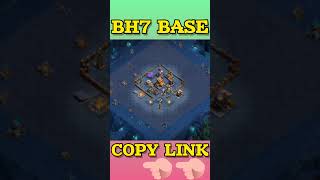 Builder Hall 7 BH7 Base Layout  Copy Link 2024  Clash of Clans [upl. by Melonie855]