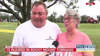 Rocky Mount EF3 tornado 15 people injured 14 buildings damaged city issues State of Emergency [upl. by Rae]