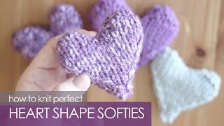 How to Knit a Heart Shape Softie 💖 Knitting Pattern [upl. by Eniretak68]