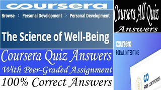 The Science of WellBeing Coursera Quiz Answers Week 110 All Quiz Answers with Assignment [upl. by Anwahsal]