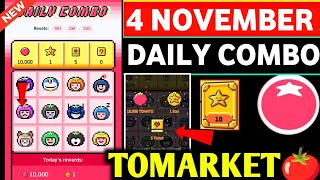 🍅Tomarket Airdrop Combo 4 November  Tomarket Daily Combo Today  Tomarket Secret Combo Today [upl. by Patnode928]