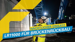 Brückenrückbau mit 1000TonnenRaupenkran [upl. by Aneev81]