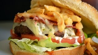 COLOMBIAN HAMBURGER  How To Make a Colombian Style Burger  SyS [upl. by Attenad507]