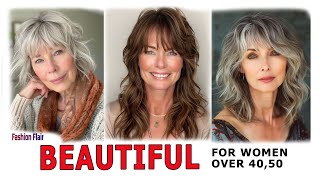 40 Trendsetting Shaggy Haircuts for Women Over 50 with Fine Locks [upl. by Hasile]