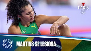 Valdiléia Martins de Brasil abandona prueba de Atletismo por lesión  Juegos Olímpicos París 2024 [upl. by Burrows]