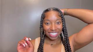 Protective Style 12 Trendy Jumbo Knotless Braids under 10 [upl. by Dubois]