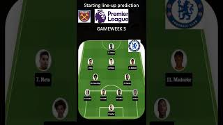 WEST HAM UNITED VS CHELSEA  STARTING LINE UP PREDICTIONS shorts [upl. by Siuqaj12]