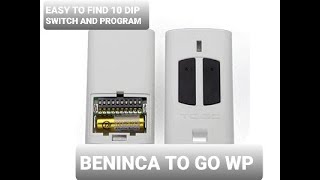 Beninca ToGo WP Remote How To Program  Fix Dip switch Programming BFT Dip Switch Remote Control [upl. by Einahpats]