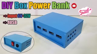 Make a Charging Box Using 632v Of All Batteries And Solar at Home  DIY Box power Bank from PVC [upl. by Ais]