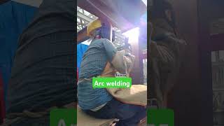 Arc welding 😱weld shorts viral [upl. by Eirollam118]