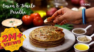 Onion and Tomato Paratha  Paratha Recipe  Indian Bread Recipe  Veg Paratha  Home Cooking Show [upl. by Lydon412]