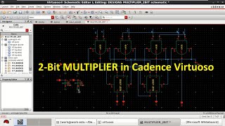 2BIT Binary MULTIPLIER Design using Half Adders  Cadence [upl. by Aikemat222]