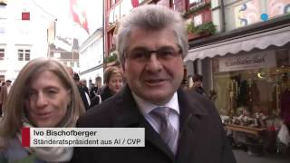 Empfang für Ständeratspräsident Ivo Bischofberger im Appenzell [upl. by Thessa776]