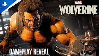 New Marvel Wolverine Combat Gameplay Insomniac Games PS5 2024 [upl. by Ramburt]