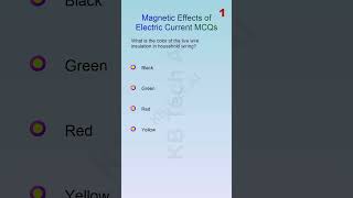 TOP 50 MCQ Magnetic Effects of Electric Current Part 46 [upl. by Etnuahs]