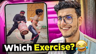 Ye Konsi Exercise Hai😂  Fitness Influencers Have Gone Crazy [upl. by Aynek]