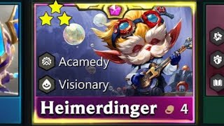 3 Star Heimerdinger 0 Mana ⭐⭐⭐6 Academy  TFT SET 13 [upl. by Ecnerol191]