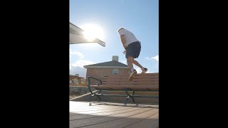 Extreme Footbag Stunt Over Bench [upl. by Jedd]