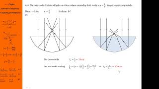 644 Fizykamax optyka geometryczna układ optyczny zwierciadło wklęsłe soczewka wodna [upl. by Aihtak]