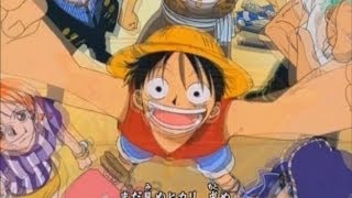 One Piece Sigla 1°  COMPLETA  ITA [upl. by Nwonknu]