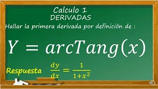 derivada de arcotangente por DEFINICIÓN [upl. by Corin]