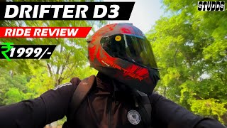 Ride Review Studds Viral Helmet Drifter D3😍 Best Under 2kBetter Than Steelbird SBA20 7 wing amp Vega [upl. by Assiluy]