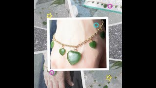 Jade Heart Bracelet 7quot [upl. by Joellyn273]