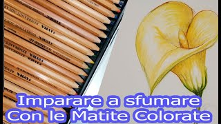 Imparare a Sfumare con le Matite colorate Tutorial [upl. by Suolevram558]