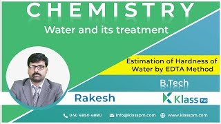 Estimation of Hardness of Water by EDTA Method  Unit2  Engineering Chemistry  BTech Tutorials [upl. by Recnal]